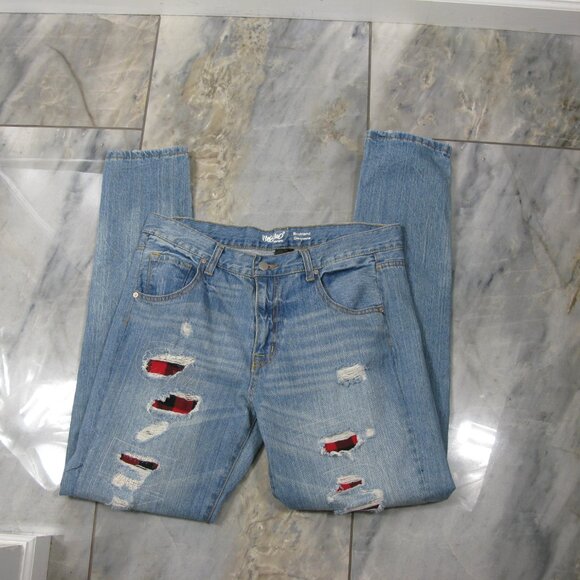 Mossimo Distressed Mid-Rise Boyfriend Jeans Size 8 - Picture 3 of 4